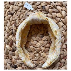 NWT Anthropologie Yellow Floral Pastel Top-Knot Headband
